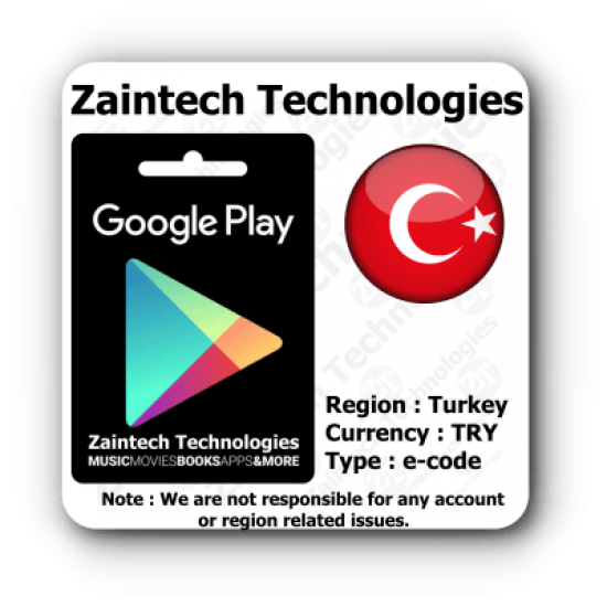 TL 50 Google Play Turkey Region