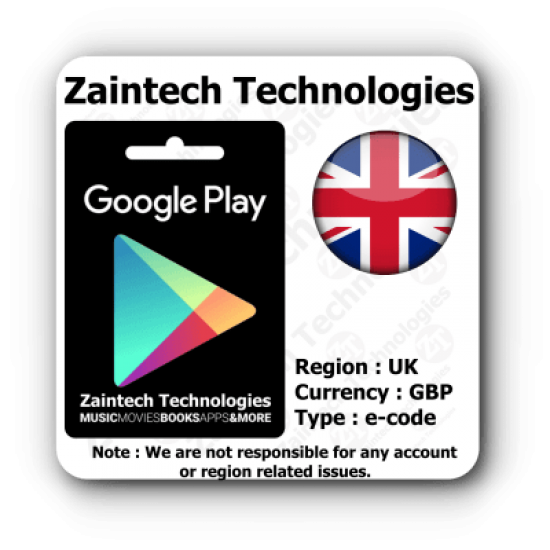 £20 Google Play UK Region