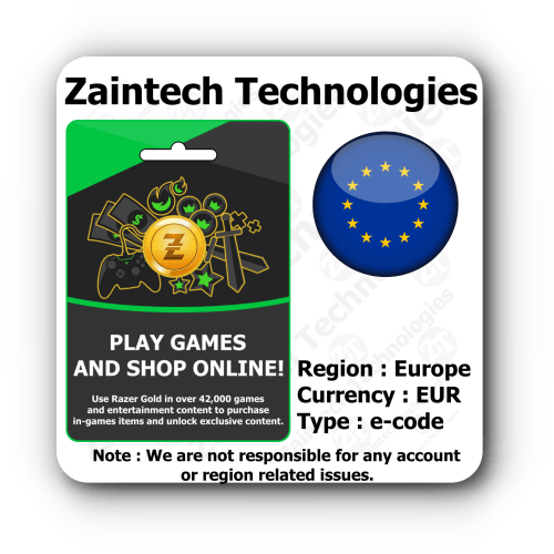 €100 Razer Gold Europe €100 Razer Gold Europe