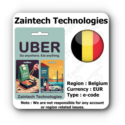 Buy Uber & Uber Eats Belgium Gift Card Online