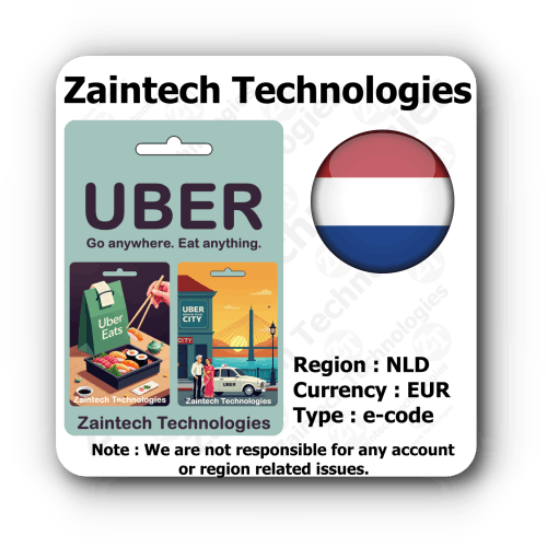 Buy Uber & Uber Eats Netherlands Gift Card Online