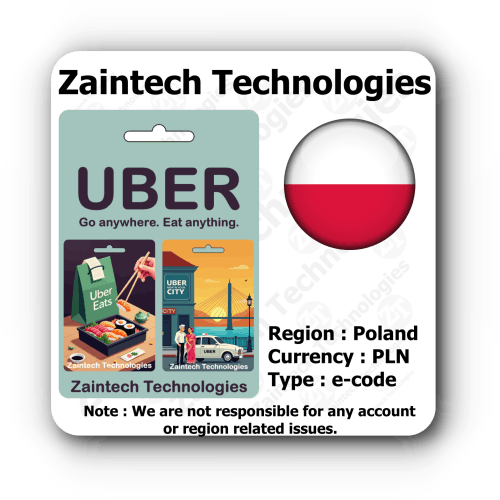 Buy Uber & Uber Eats Poland Gift Card Online