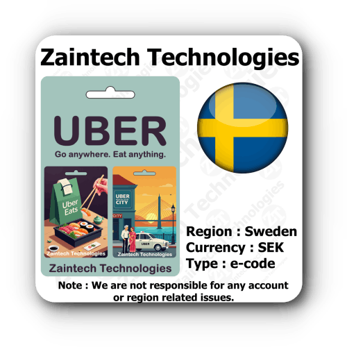 Buy Uber & Uber Eats Sweden Gift Card Online