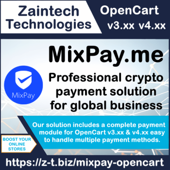 MixPay.me Crypto Payment Integration for OpenCart