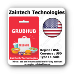 GrubHub Gift Card - US Region - $5 to $500 - Custom